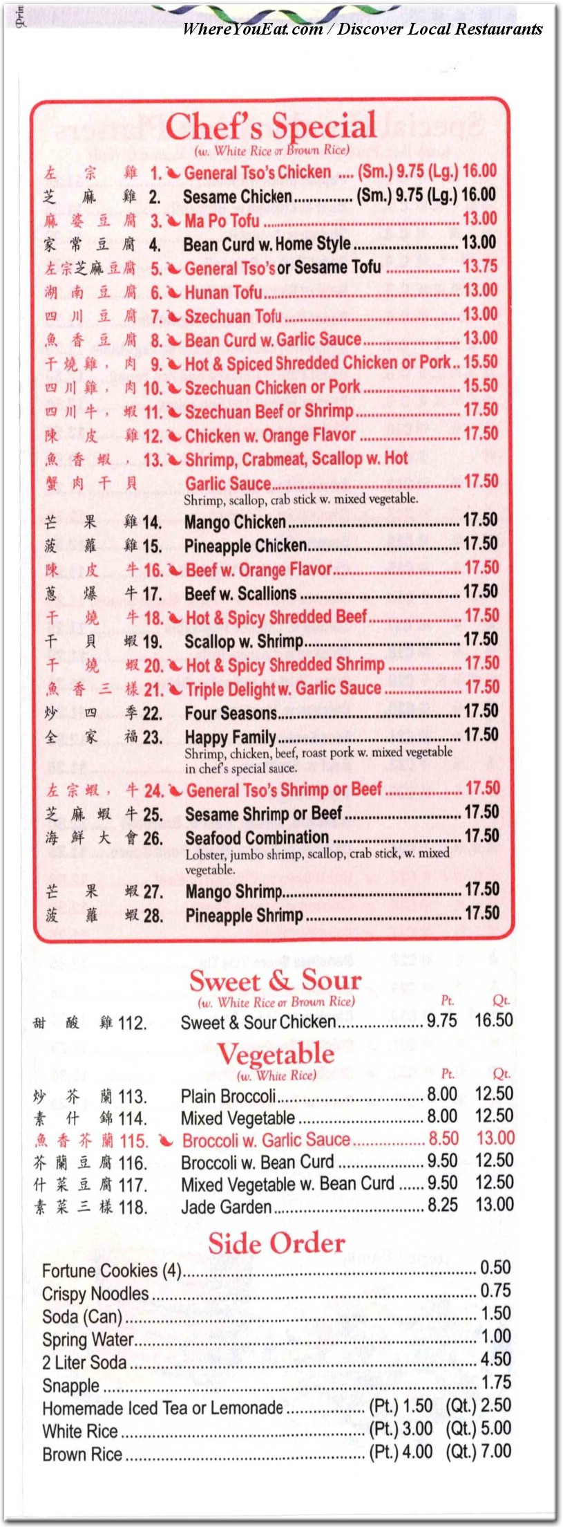 menu image