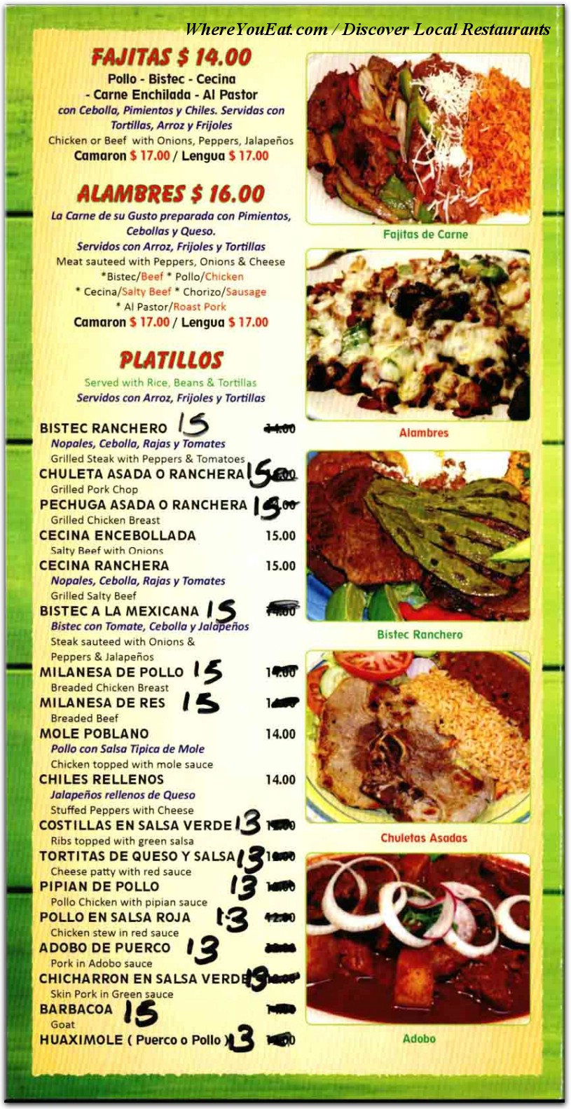 menu image