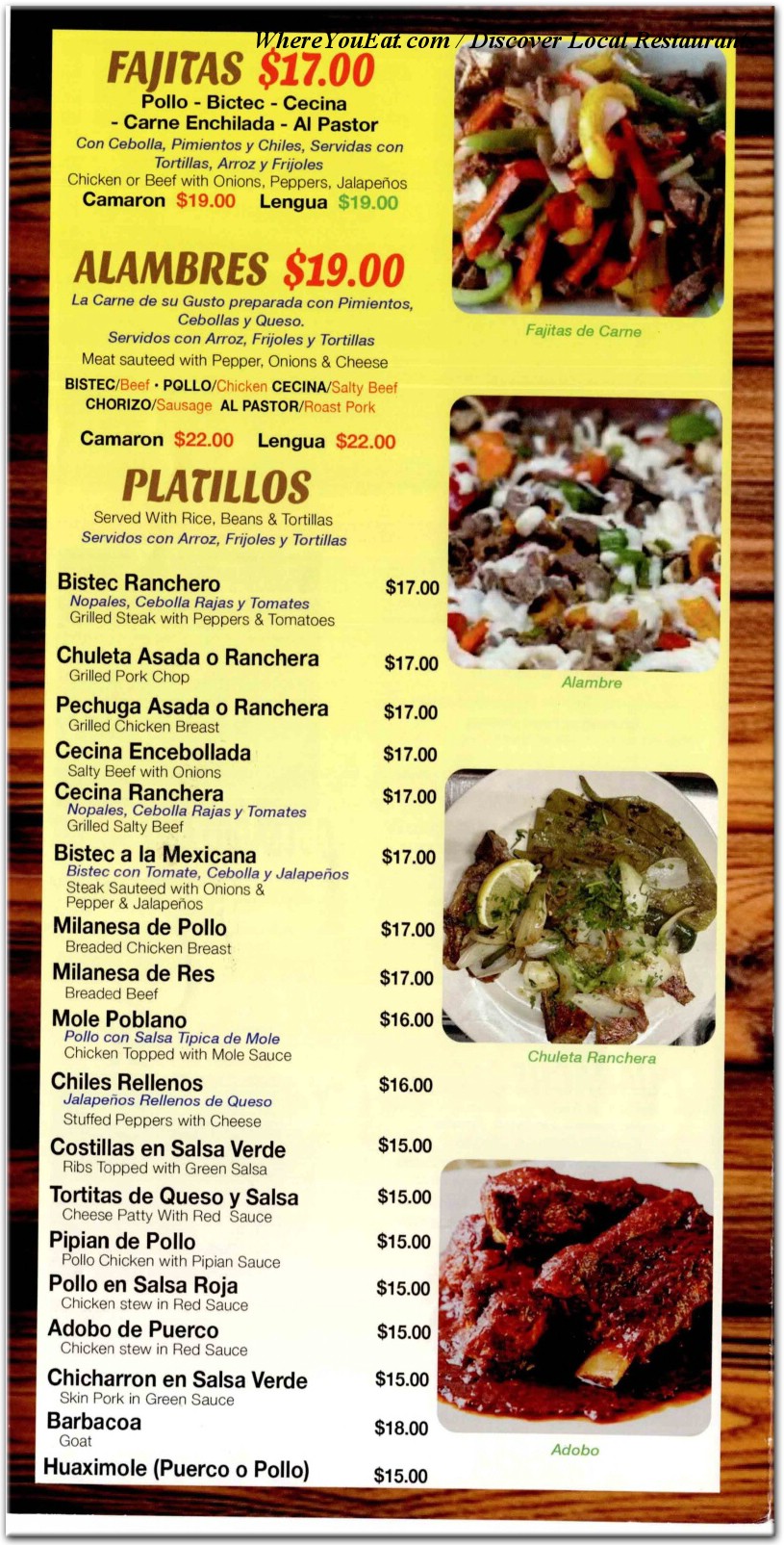 menu image
