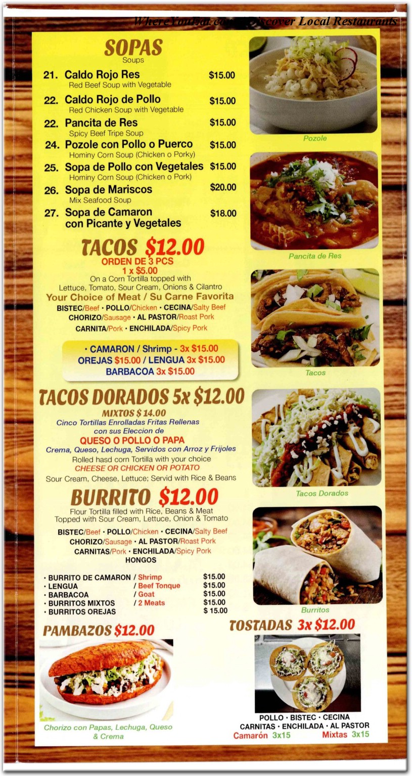 menu image