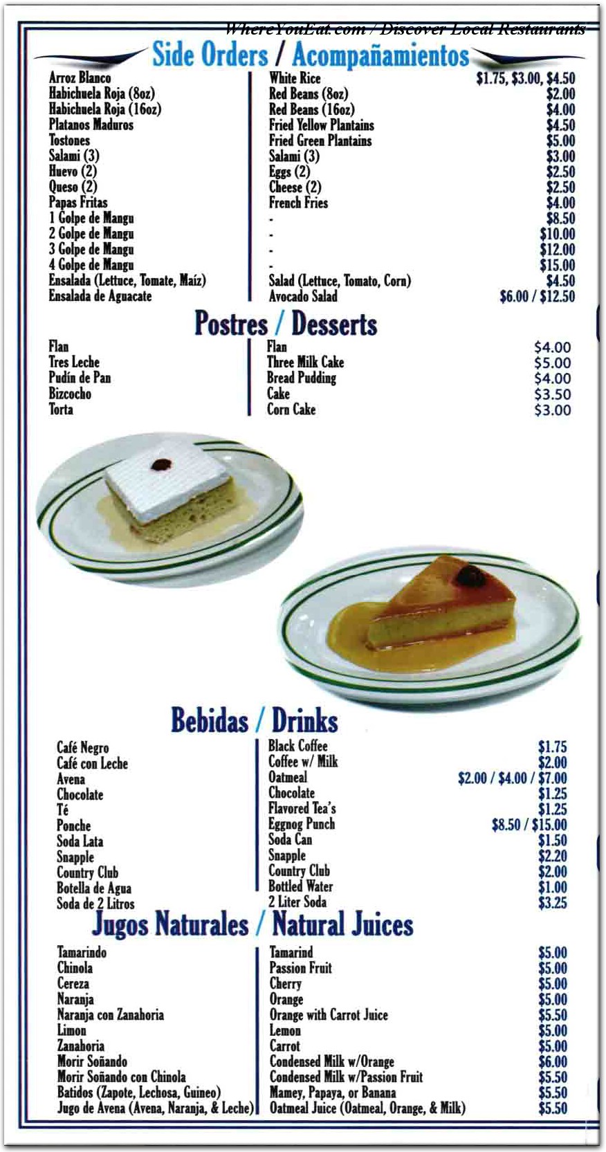 menu image