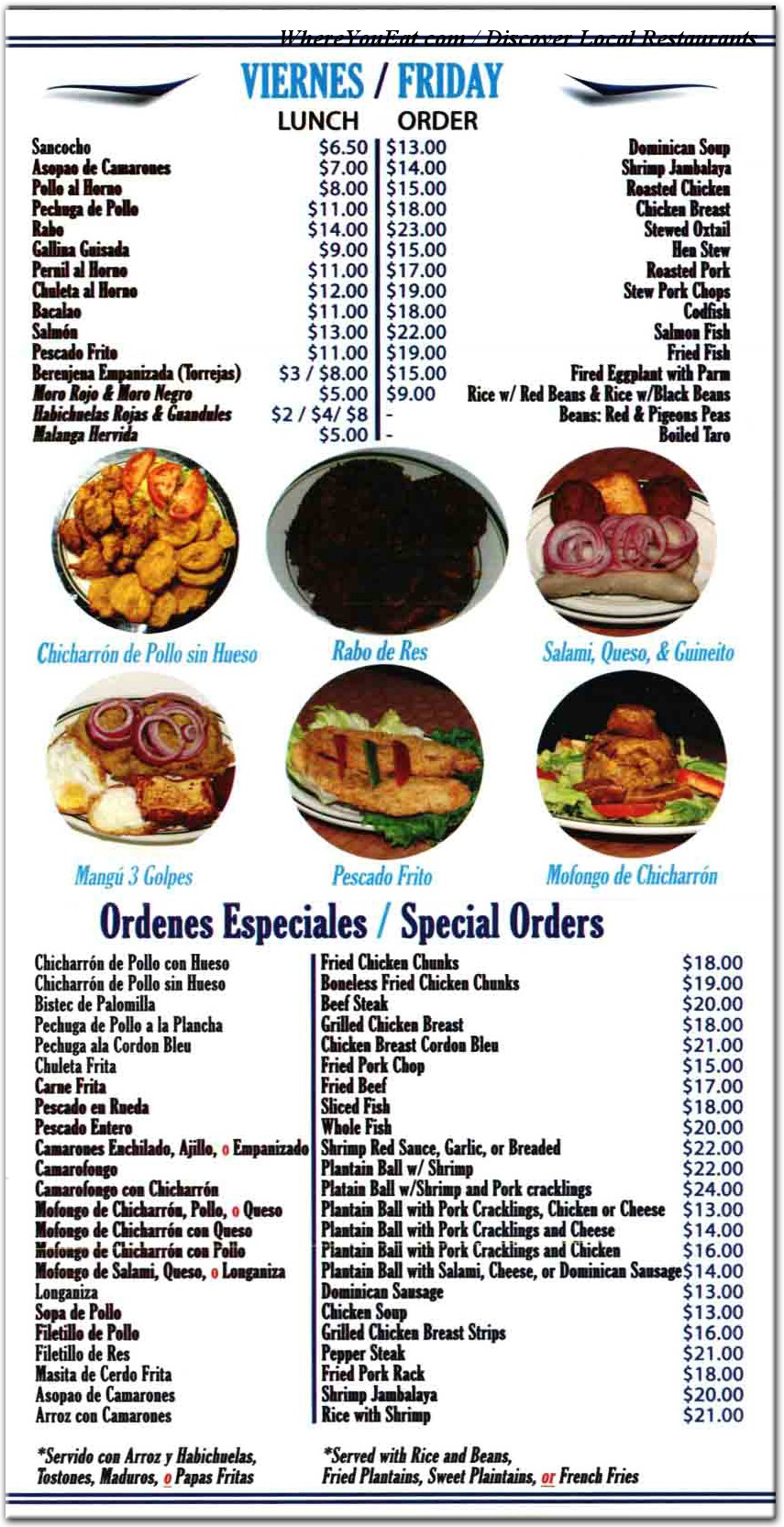 menu image