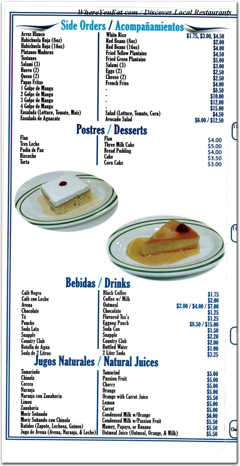menu image