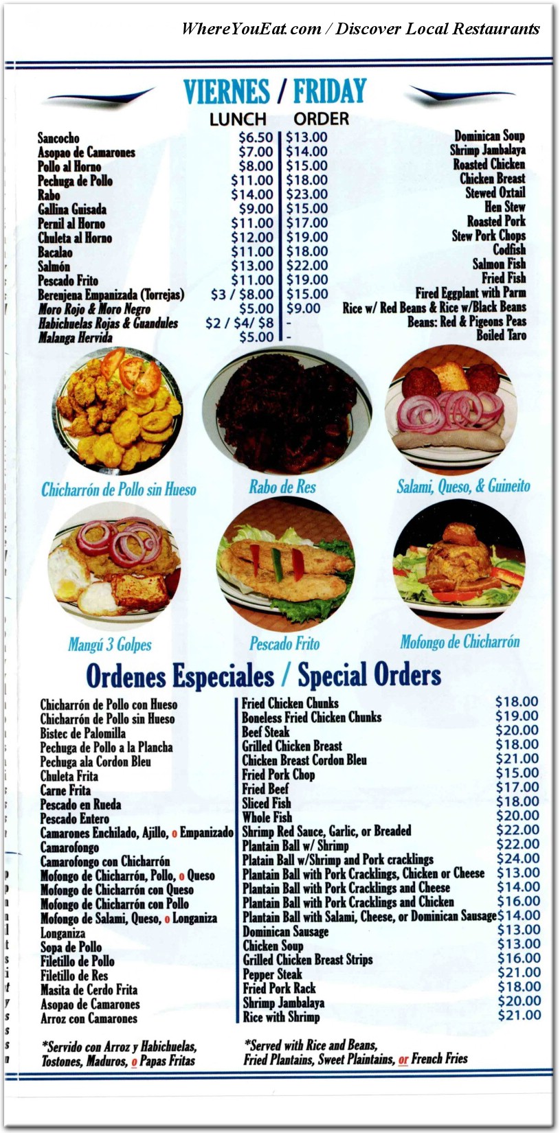 menu image