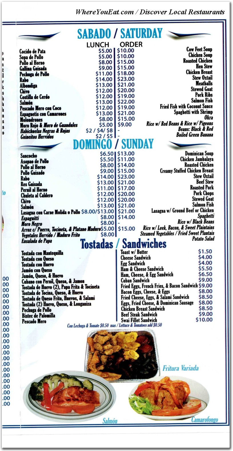 menu image