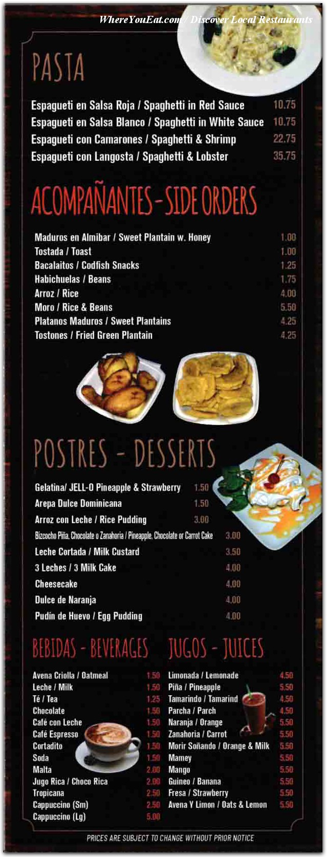 menu image