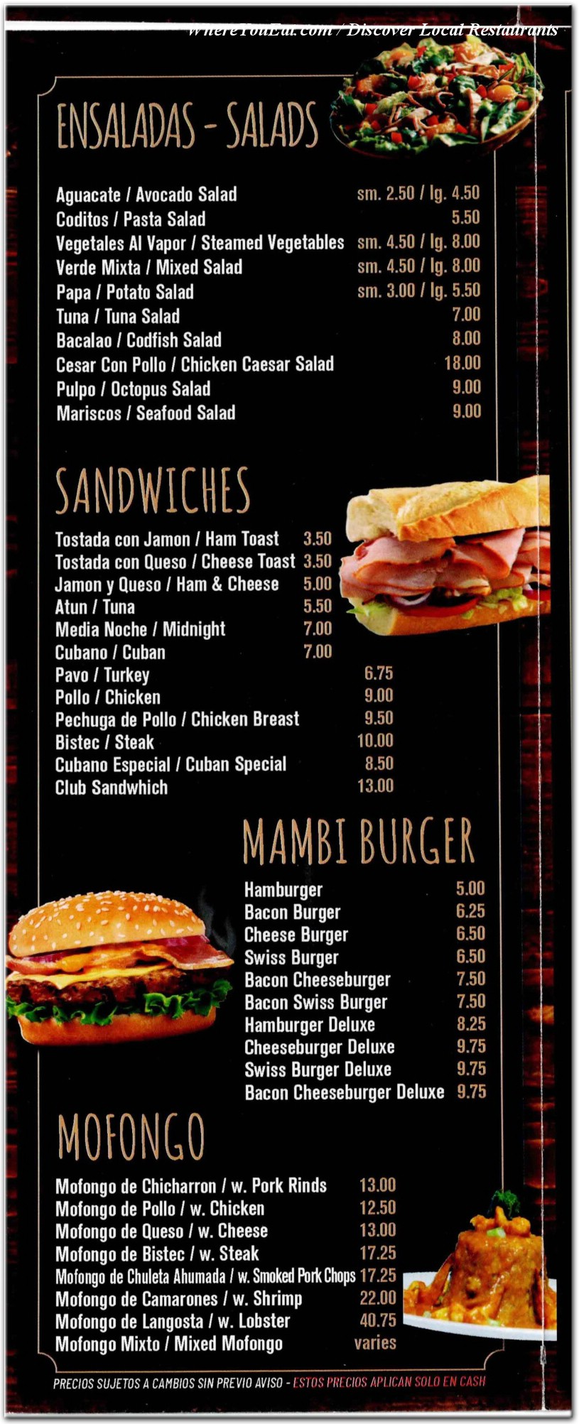 menu image
