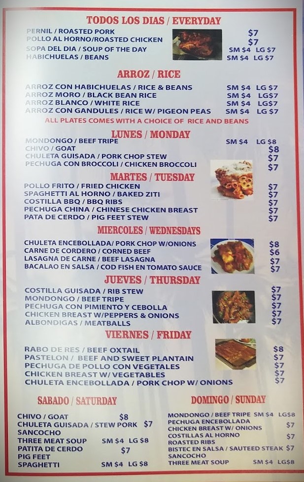 menu image