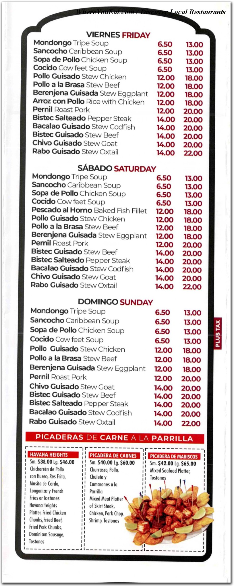 menu image