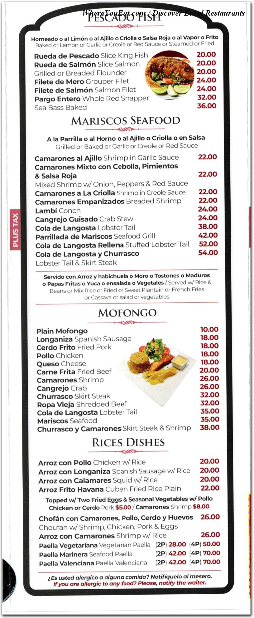 menu image