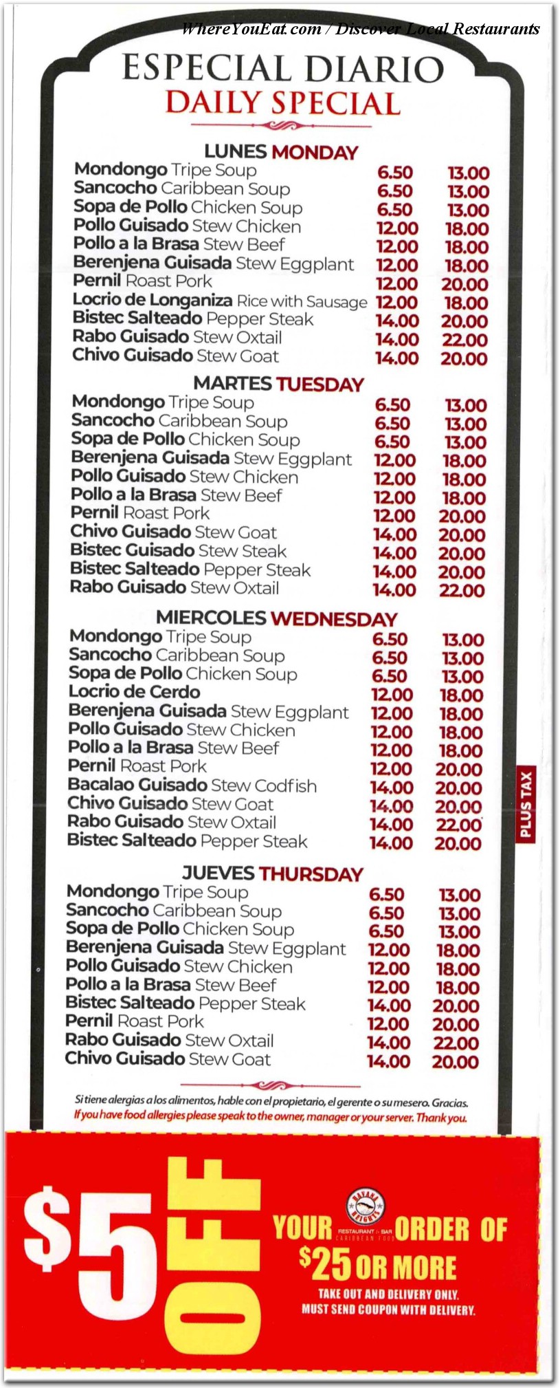 menu image