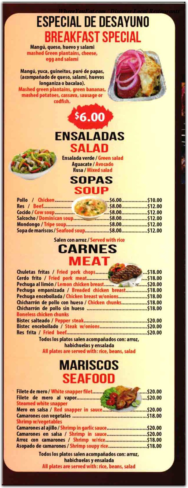 menu image