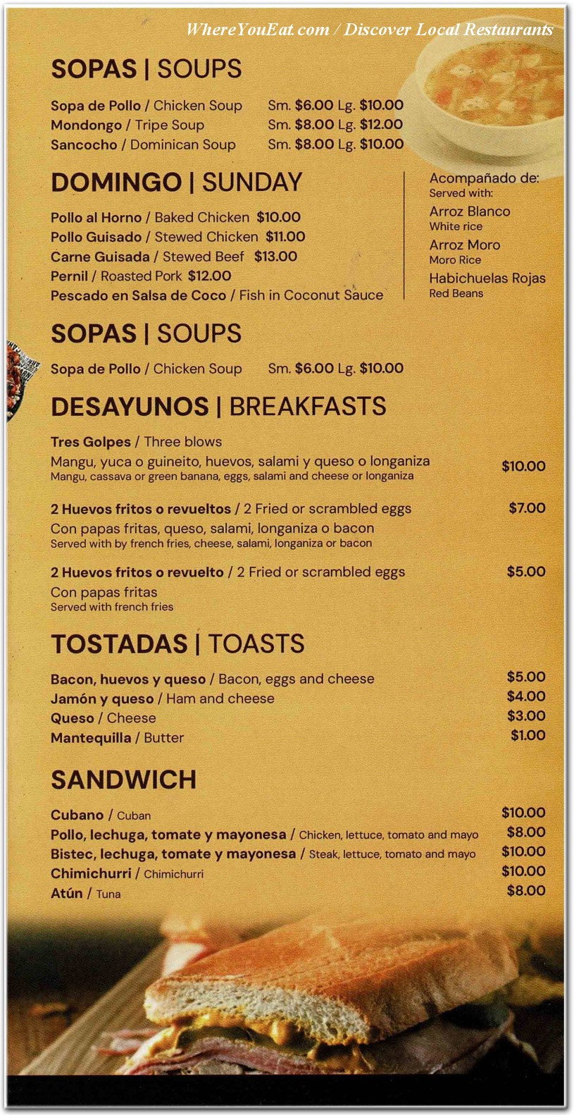 menu image