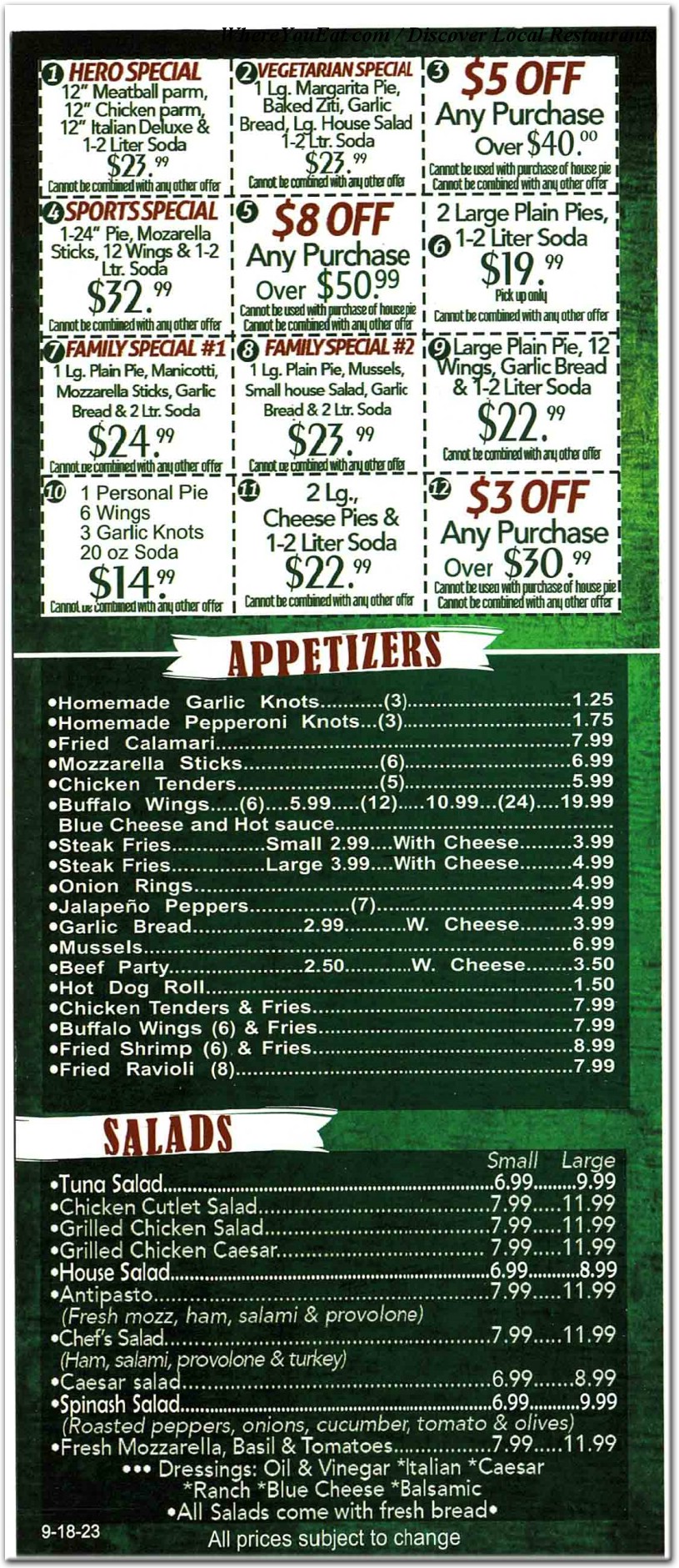 menu image