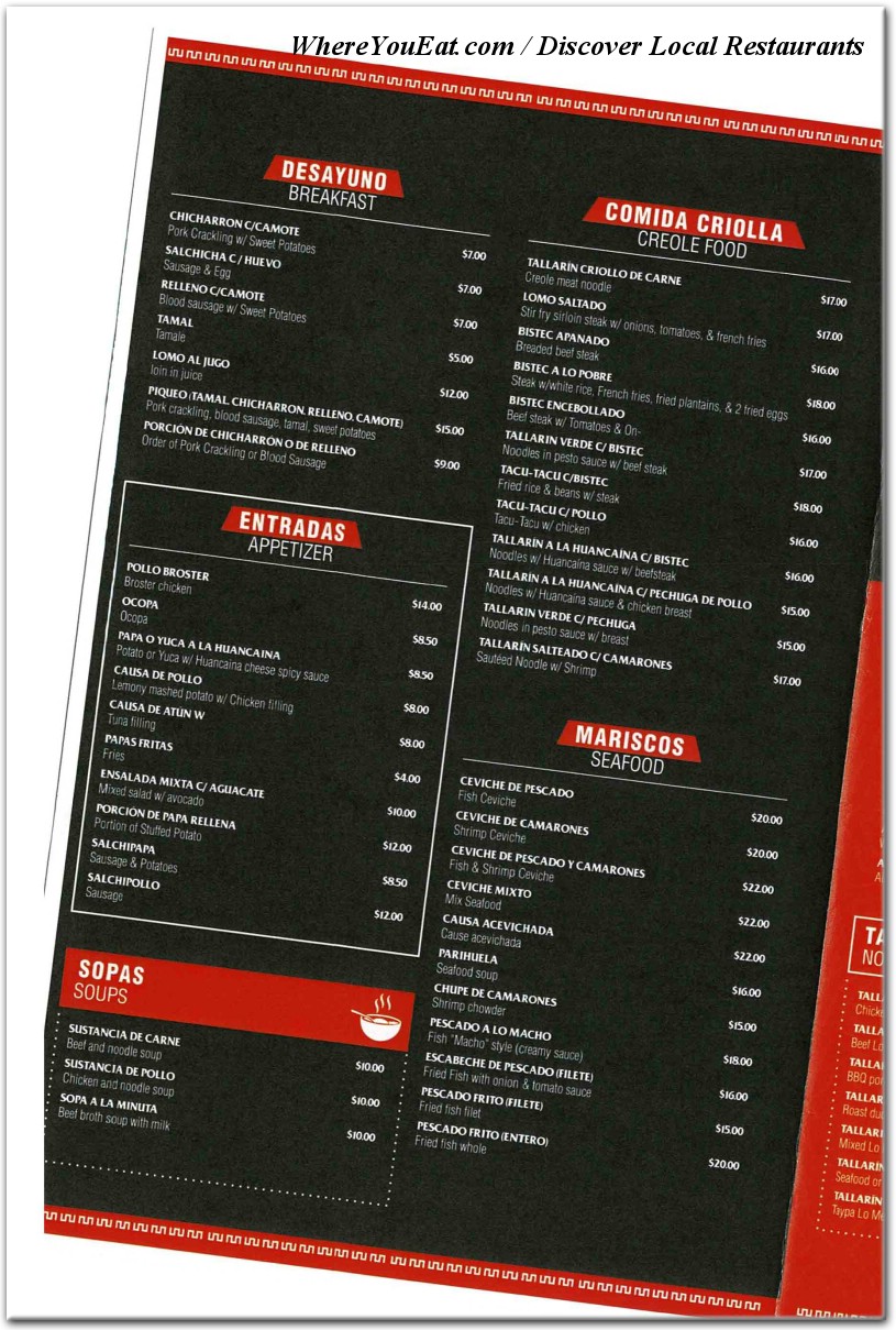 menu image