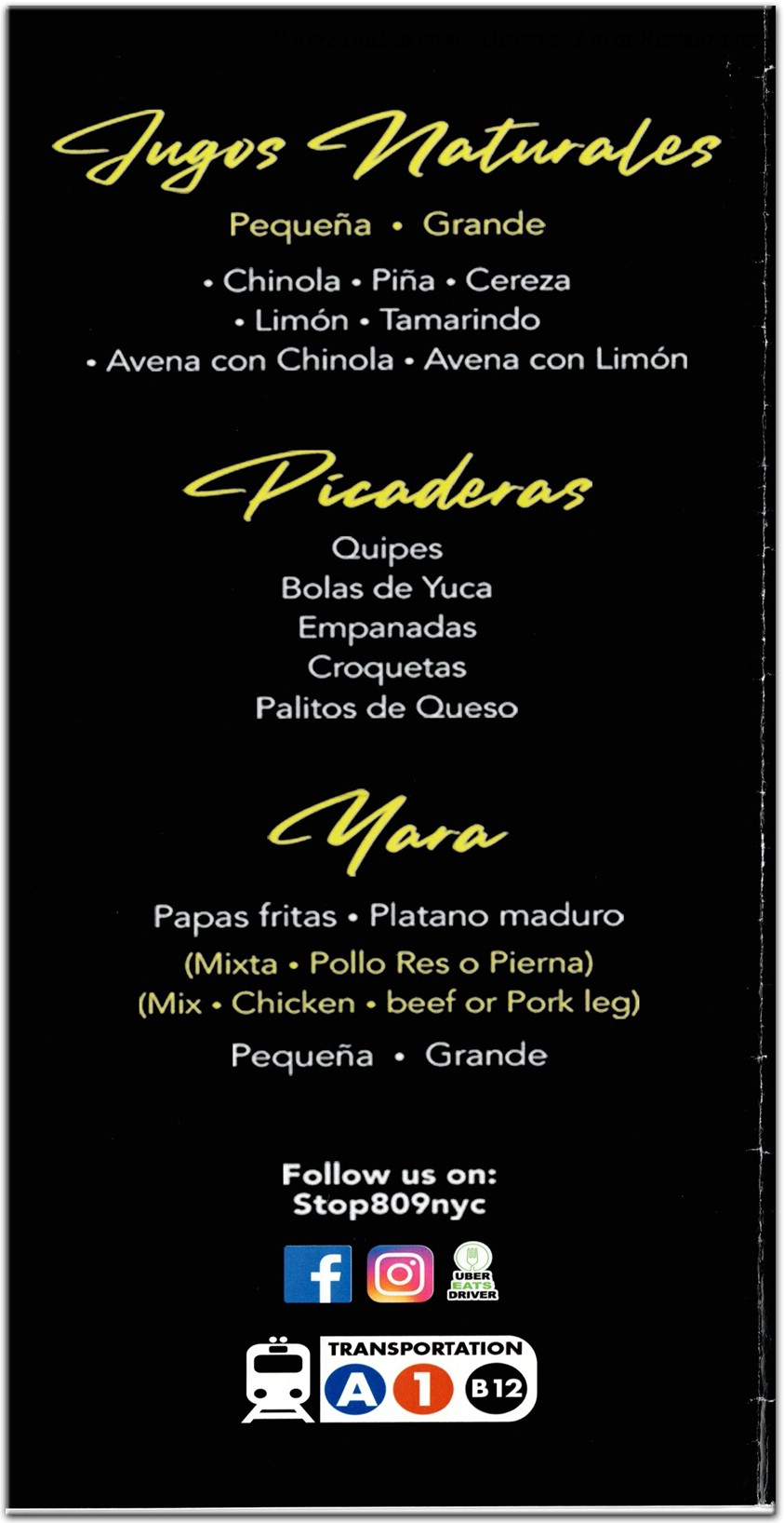 menu image