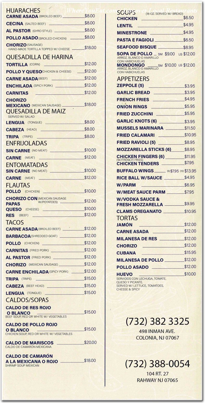 menu image