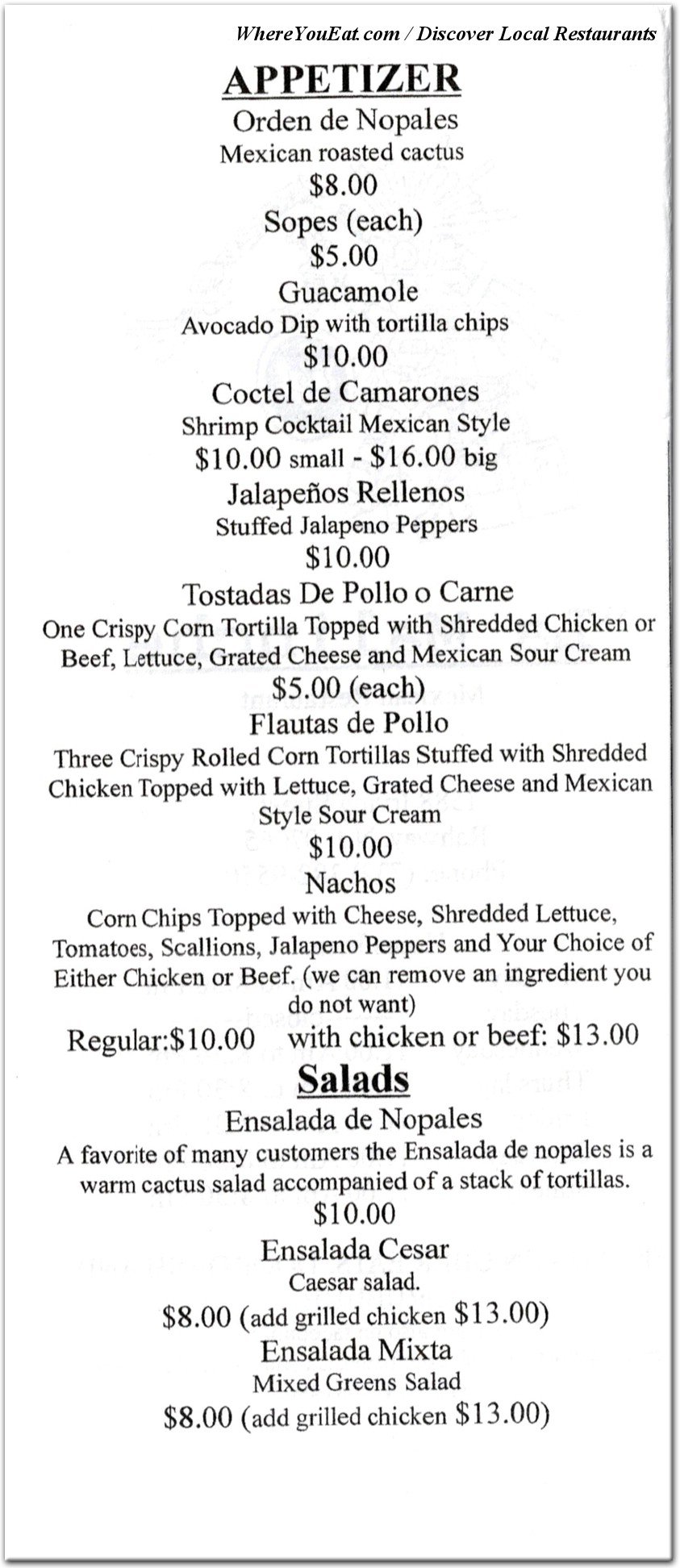 menu image
