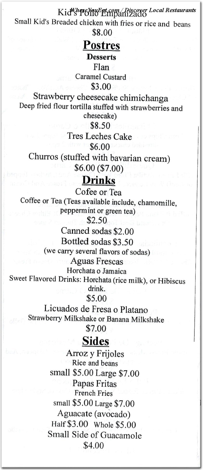 menu image