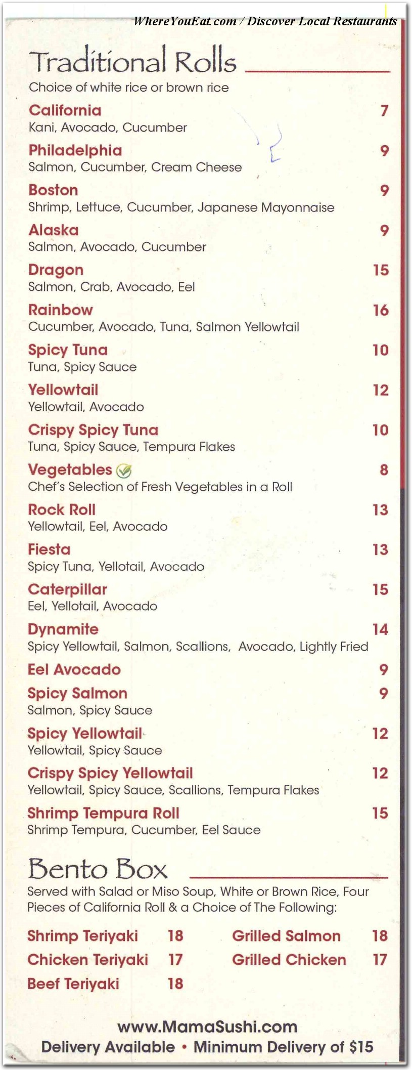 menu image