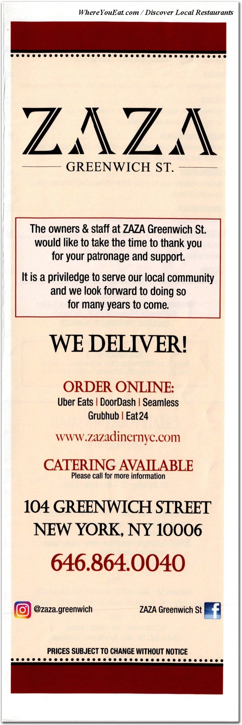 menu image