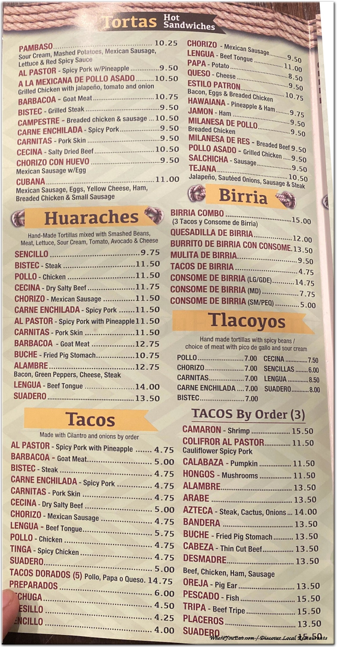 menu image