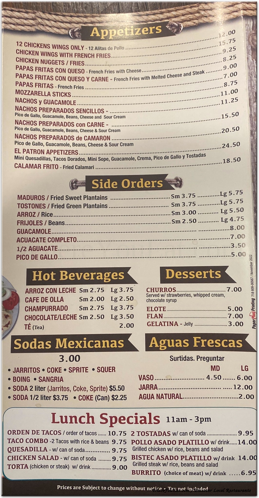 menu image