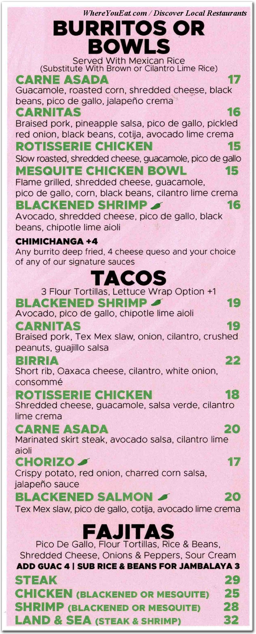 menu image