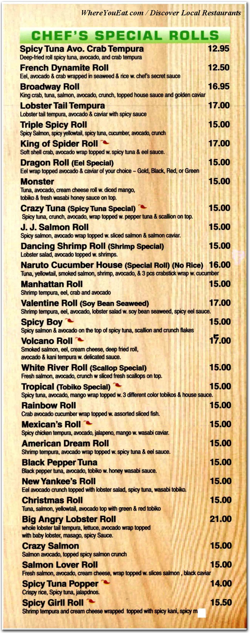 menu image