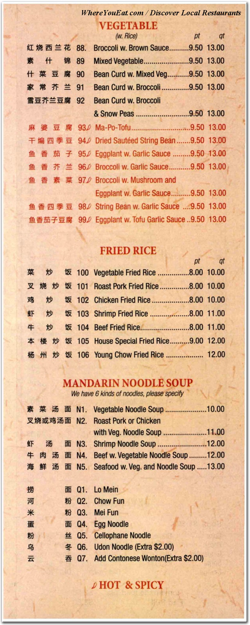 menu image