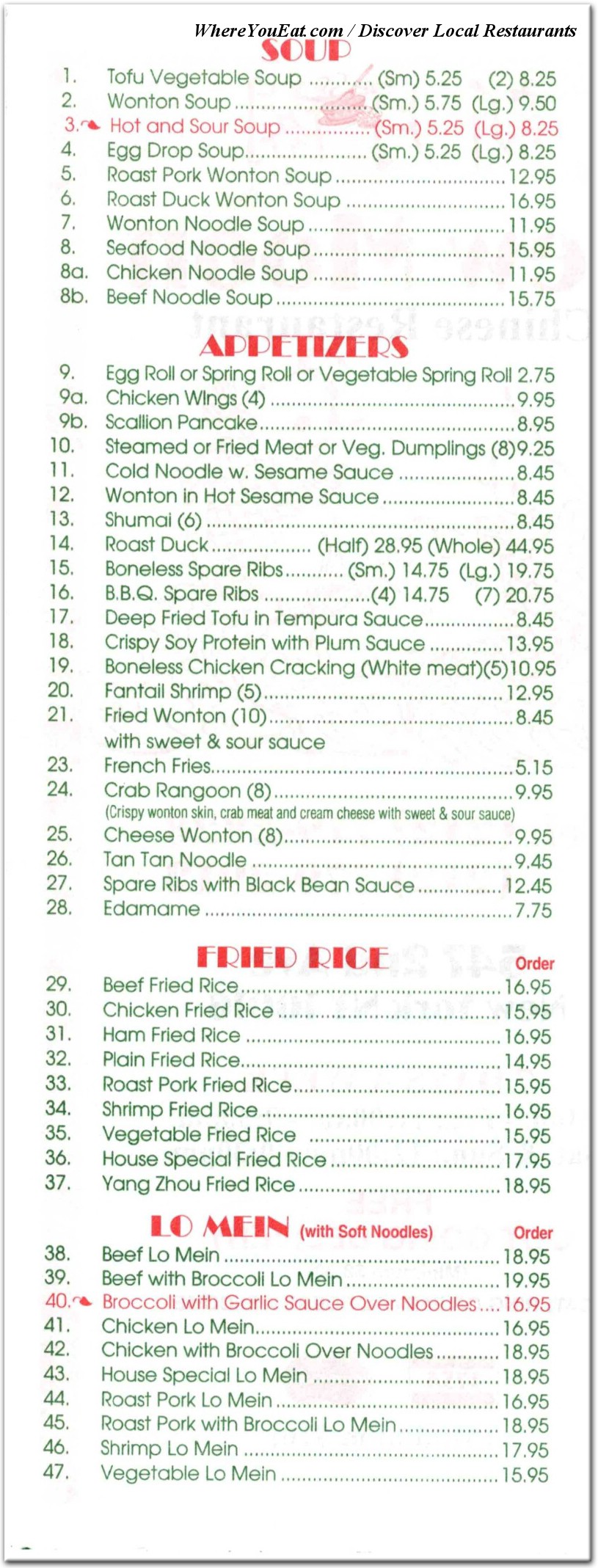 menu image