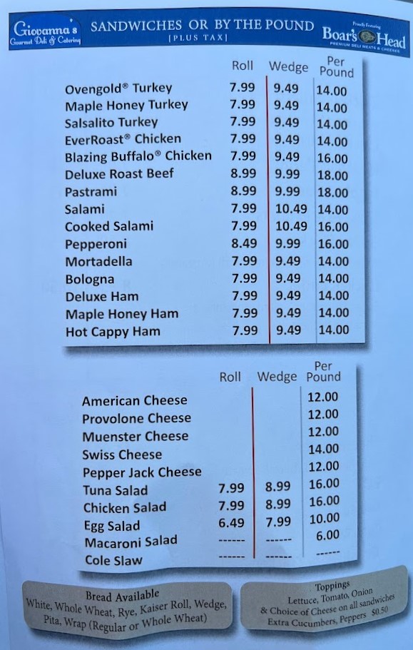 menu image