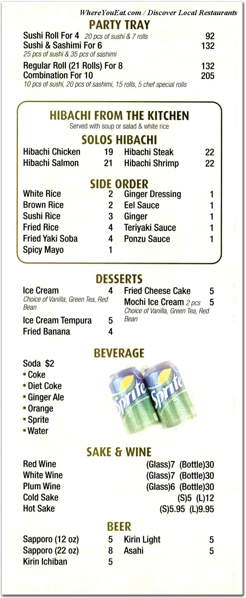 menu image