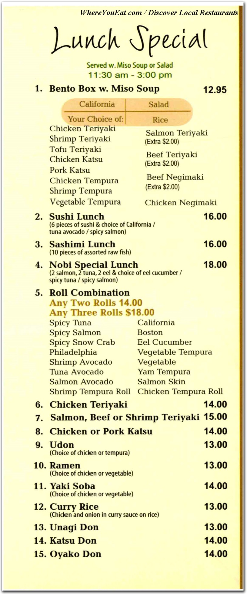 menu image