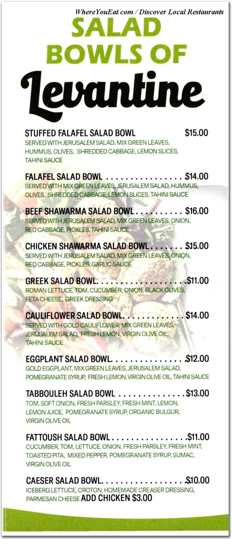 menu image