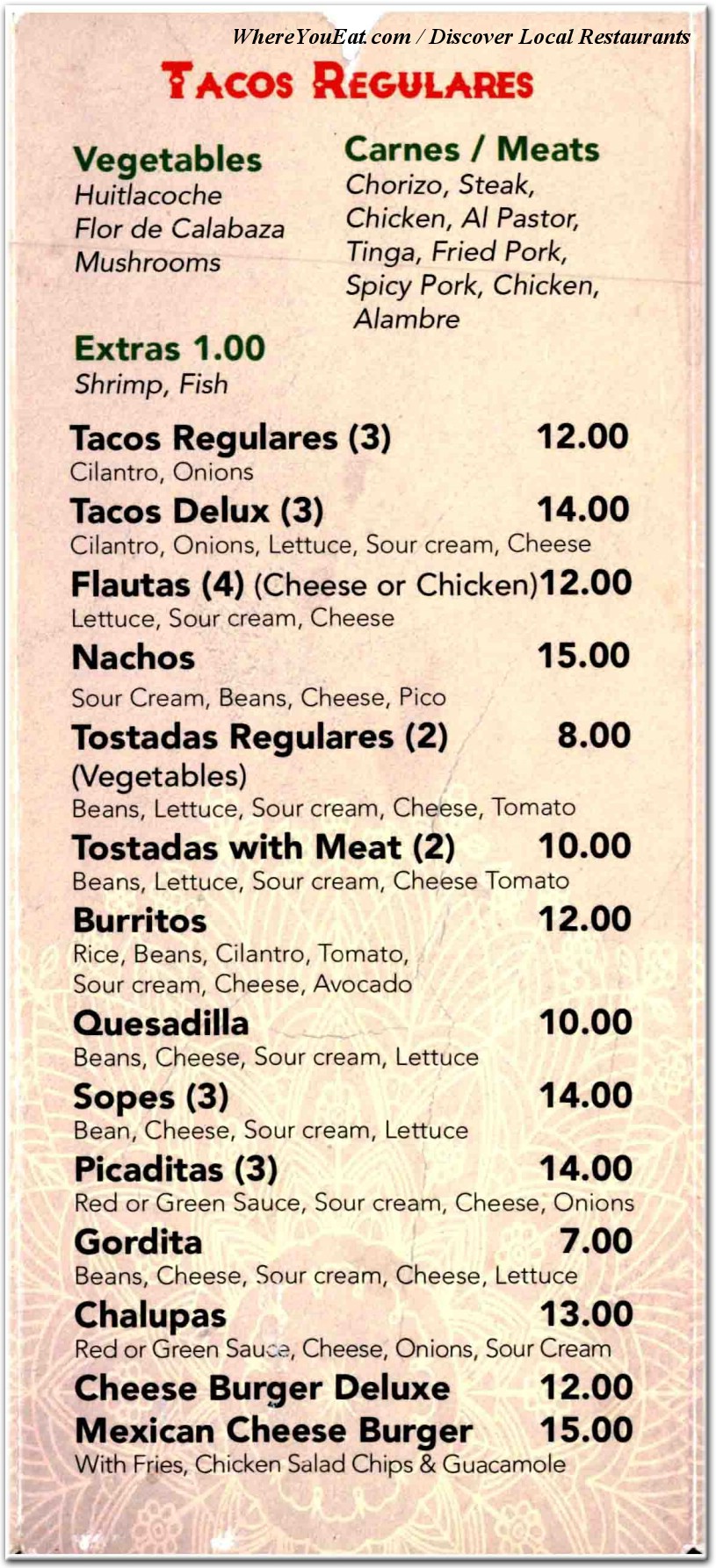 menu image