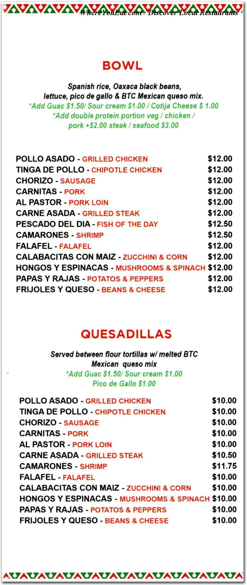 menu image