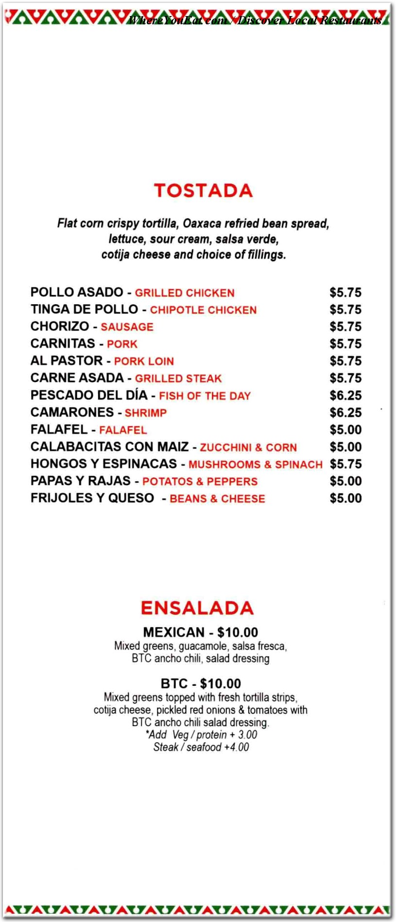 menu image