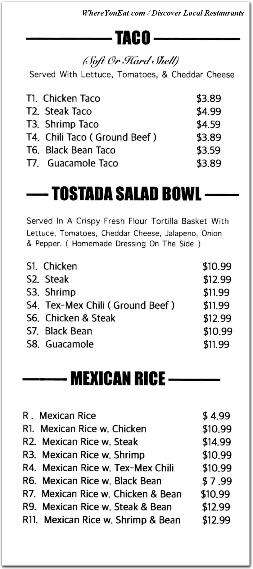 menu image