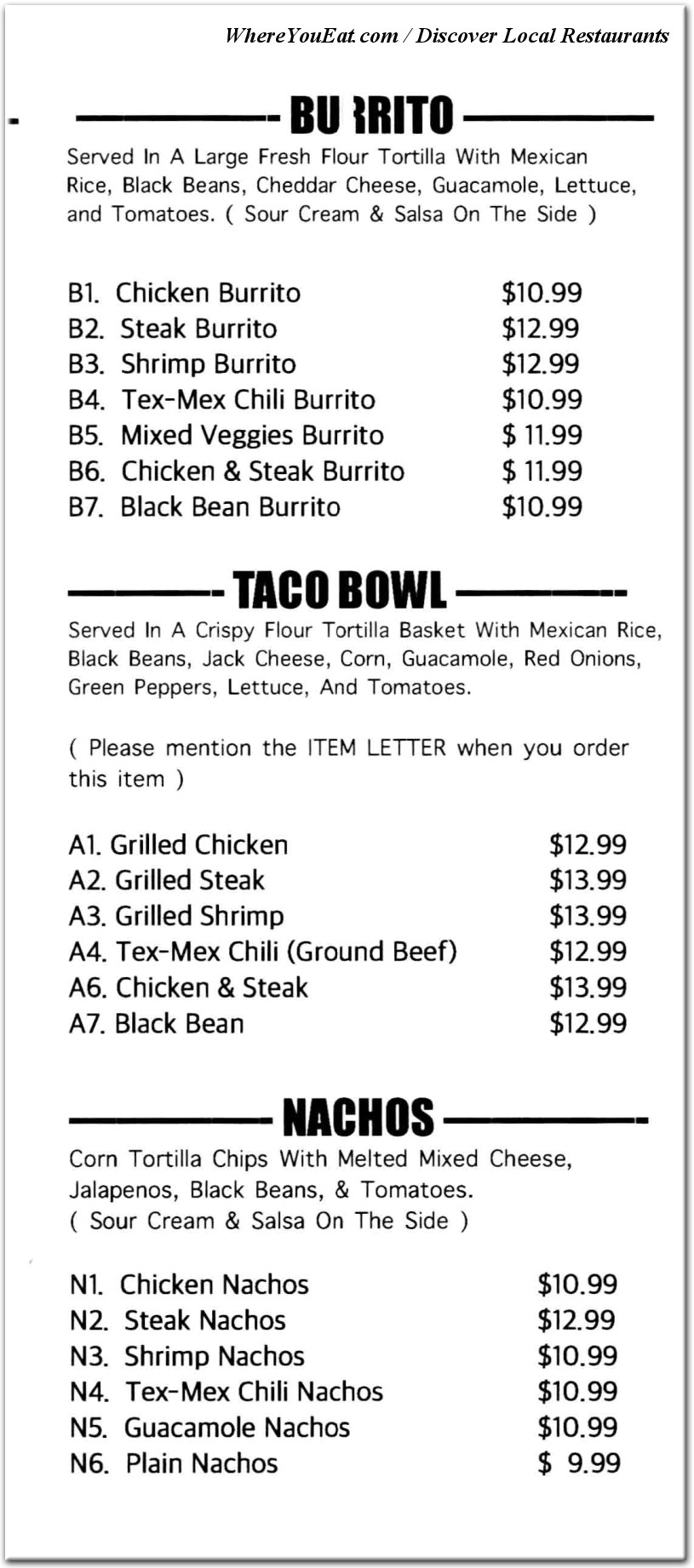 menu image