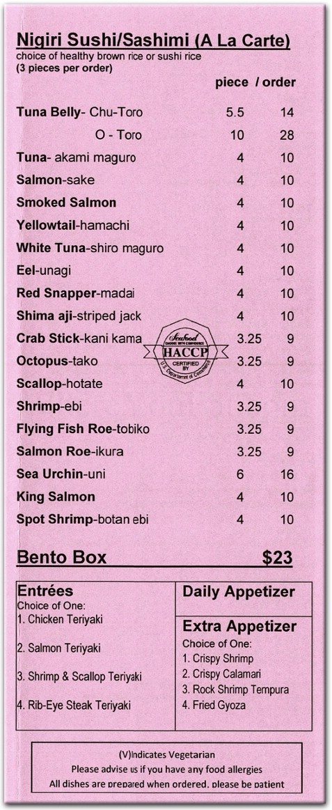 menu image