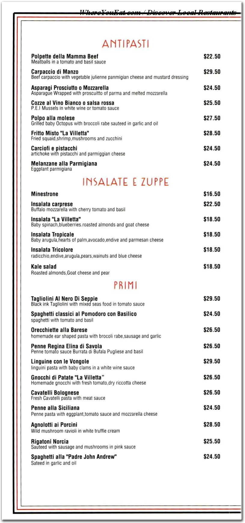 menu image