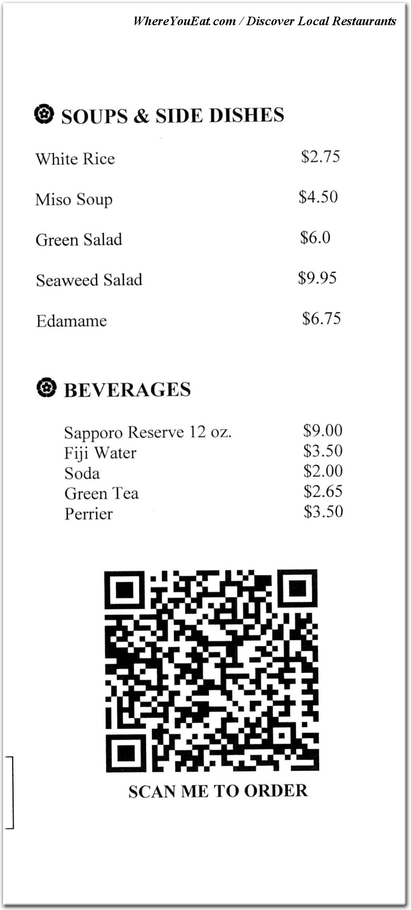 menu image