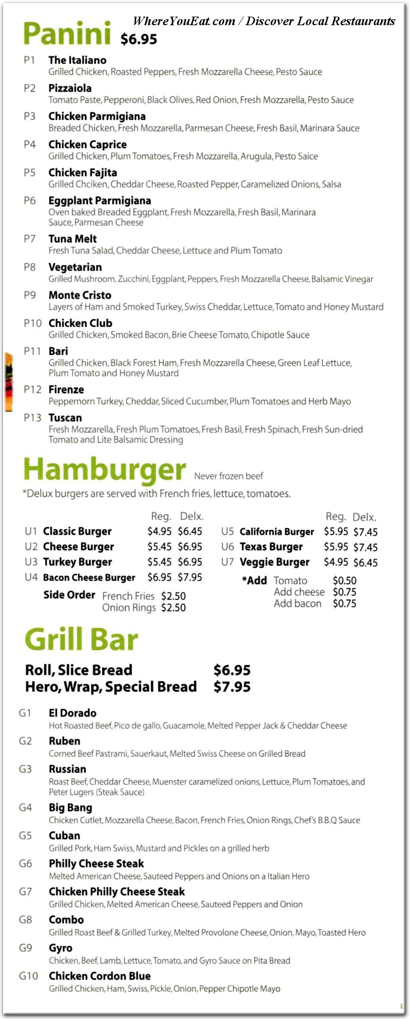 menu image