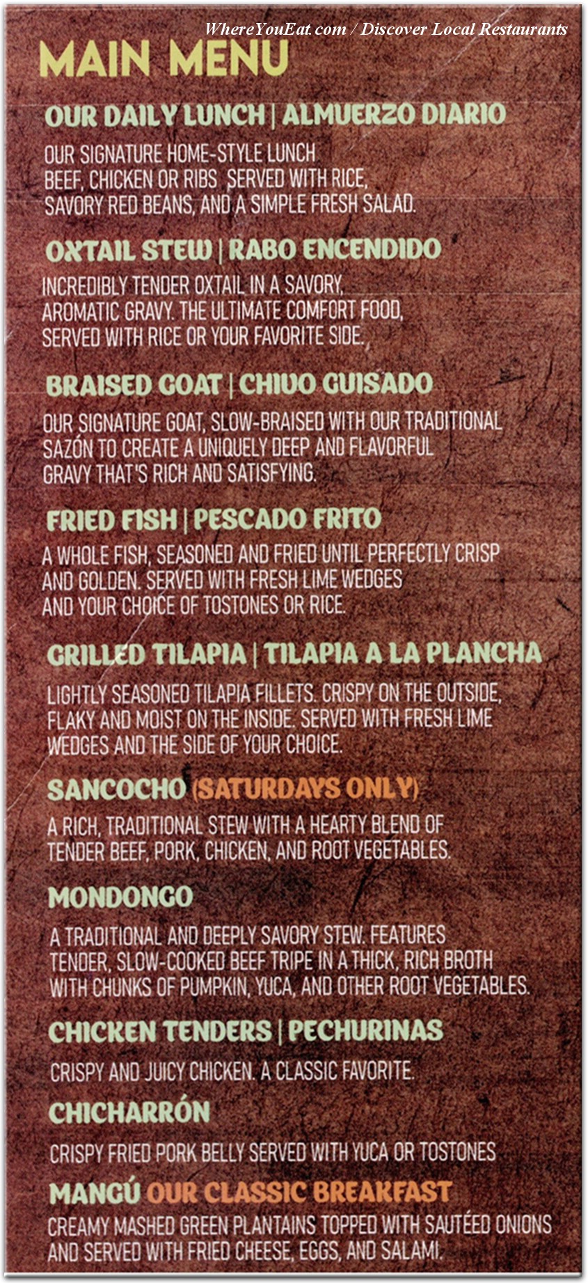 menu image