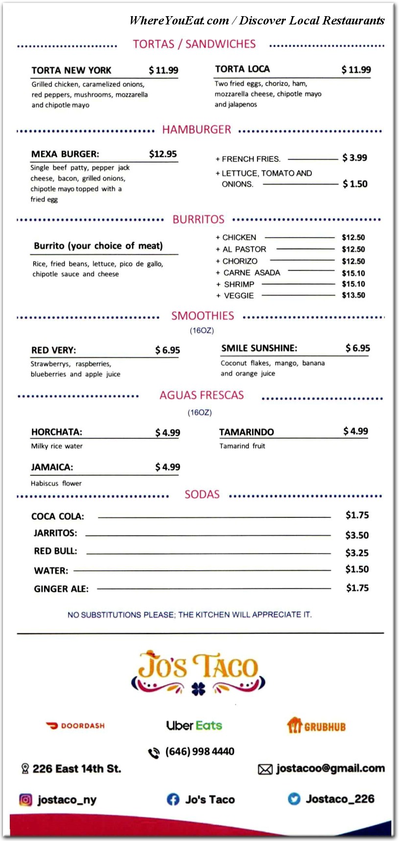 menu image