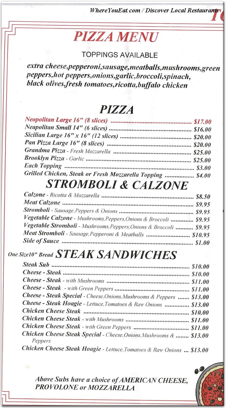 menu image