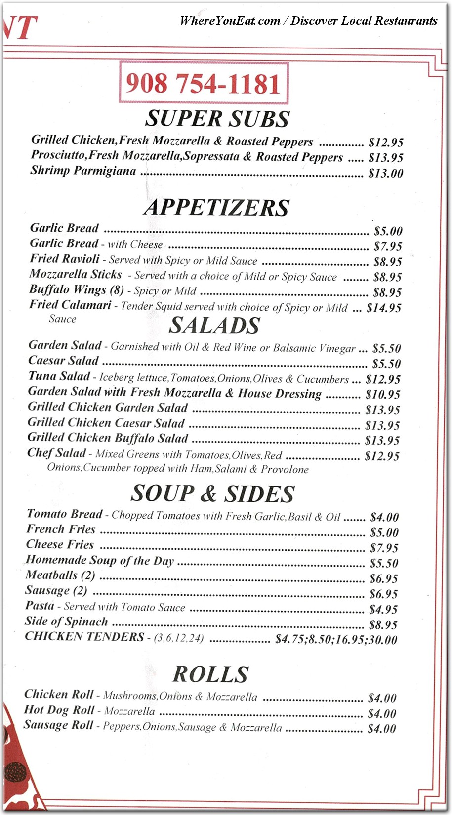 menu image