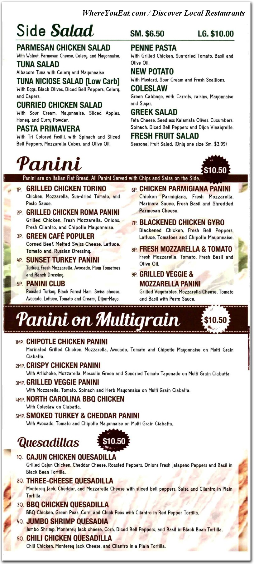 menu image