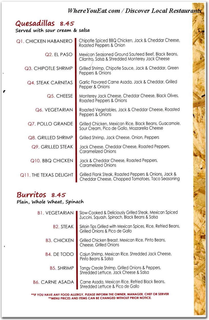 menu image